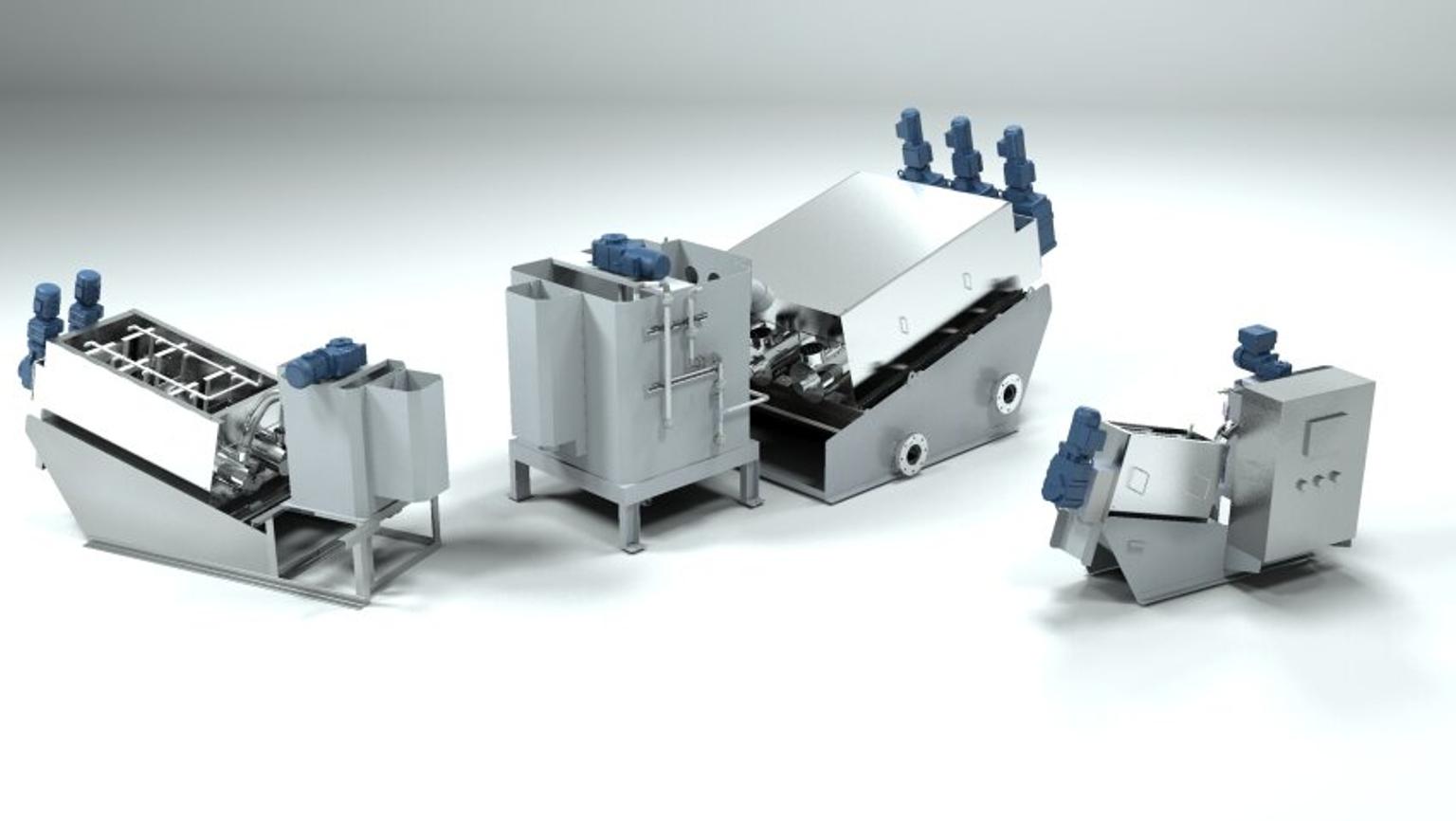 Digital image of multi disk dewatering screw machines